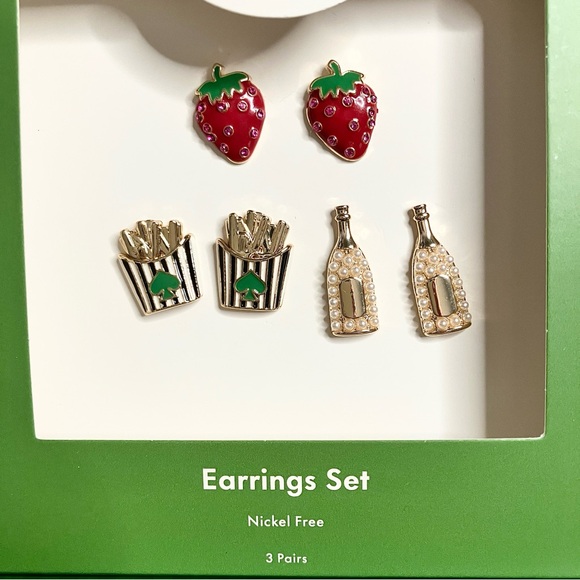 Kate Spade Women’s Earrings Mixed Novelty Stud 3pk kate spade NY/Target NWT - Picture 6 of 12